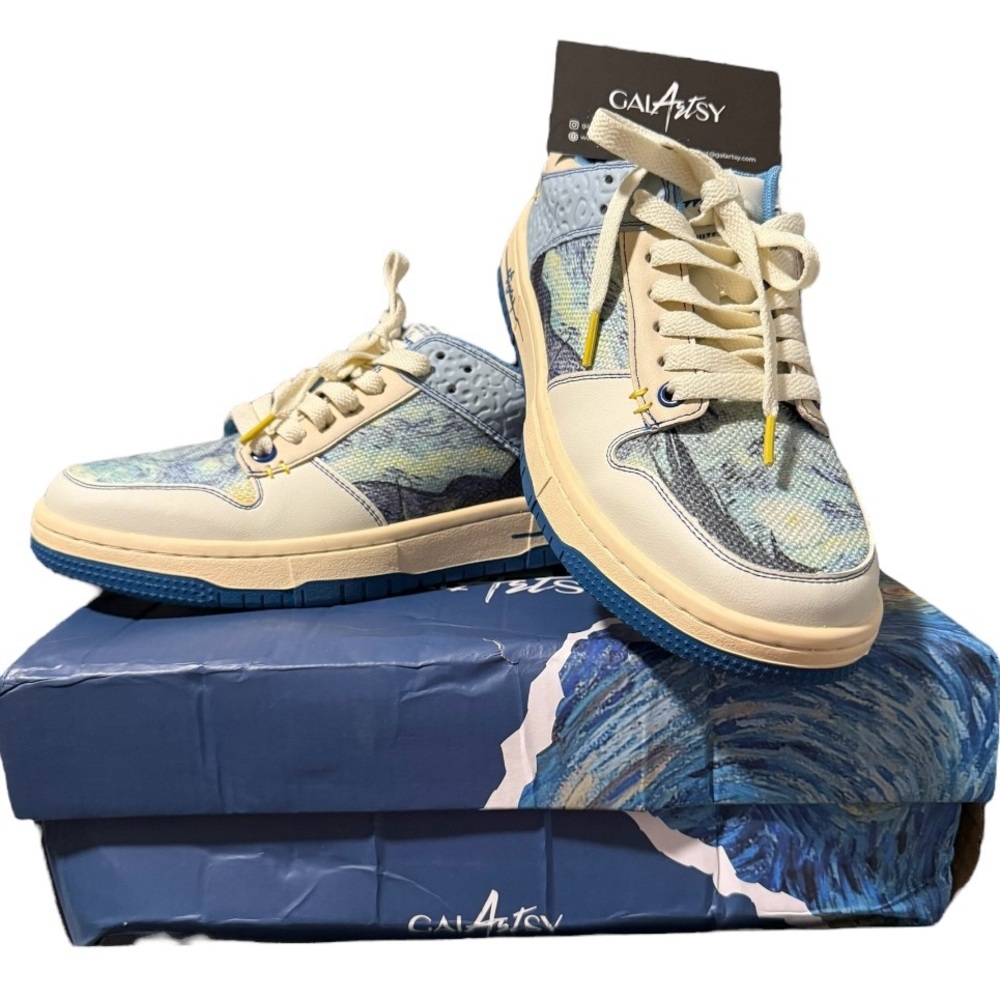 Galartsy Van Gogh Starry Night Sneakers Size 42 Women 10-10.5 Men 8.5 NIB